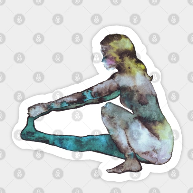 watercolor yoga Sticker by LaBellaCiambella